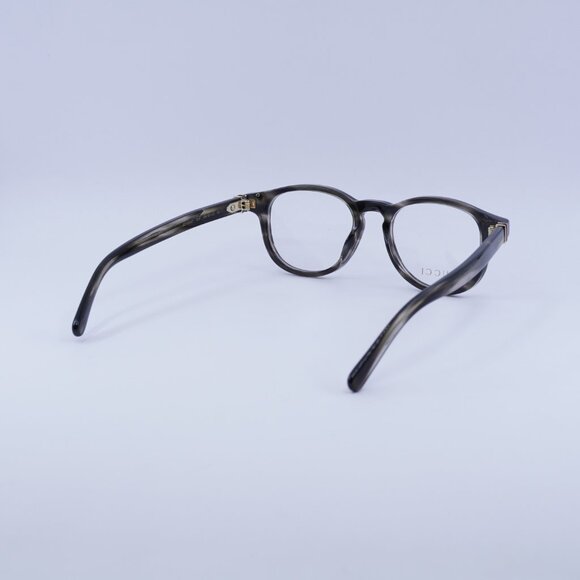 Gucci GG1510O 003 Eyeglasses Striated Grey Havana 49mm Round Frame - Picture 3 of 10